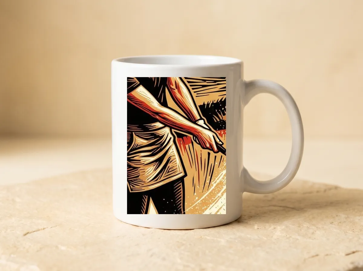 Out of the Sand on the mug